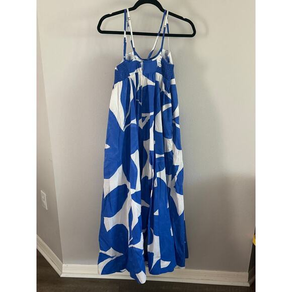 NWT Anthropologie Printed Babydoll Smock Maxi Dress XS Pockets - Picture 8 of 10